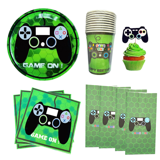 Gaming control tableware 10-pack, green product photo
