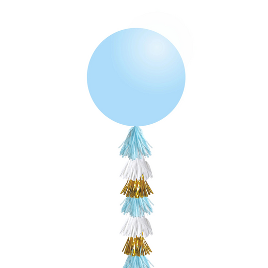 Giant 36inch blue Balloon with Tassel Tails product photo