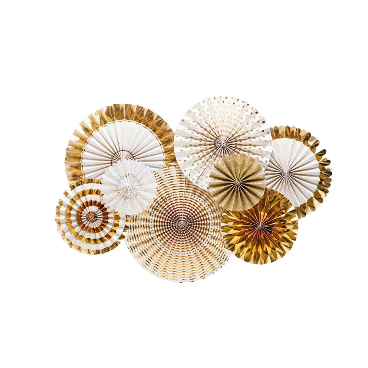 Gold Eco Paper fan decoration wedding women milestone birthday decoration product photo 2