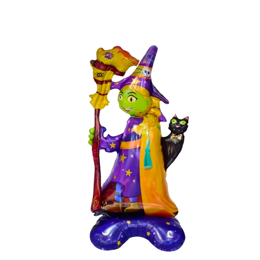 Halloween Big Standing Witch Foil Balloon product photo
