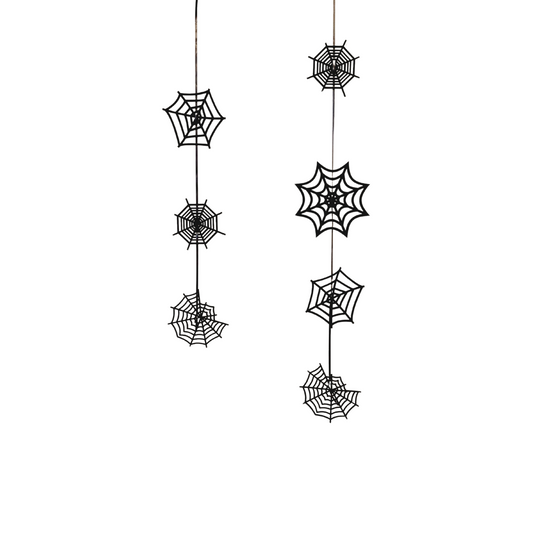 Halloween paper card spider web bunting garland children adults birthday product photo