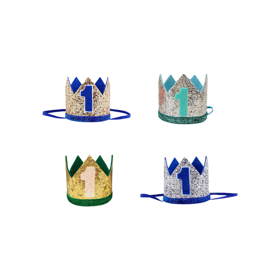 Handmade boys plain Birthday Party Cake Smashing Felt crown Hat product photo