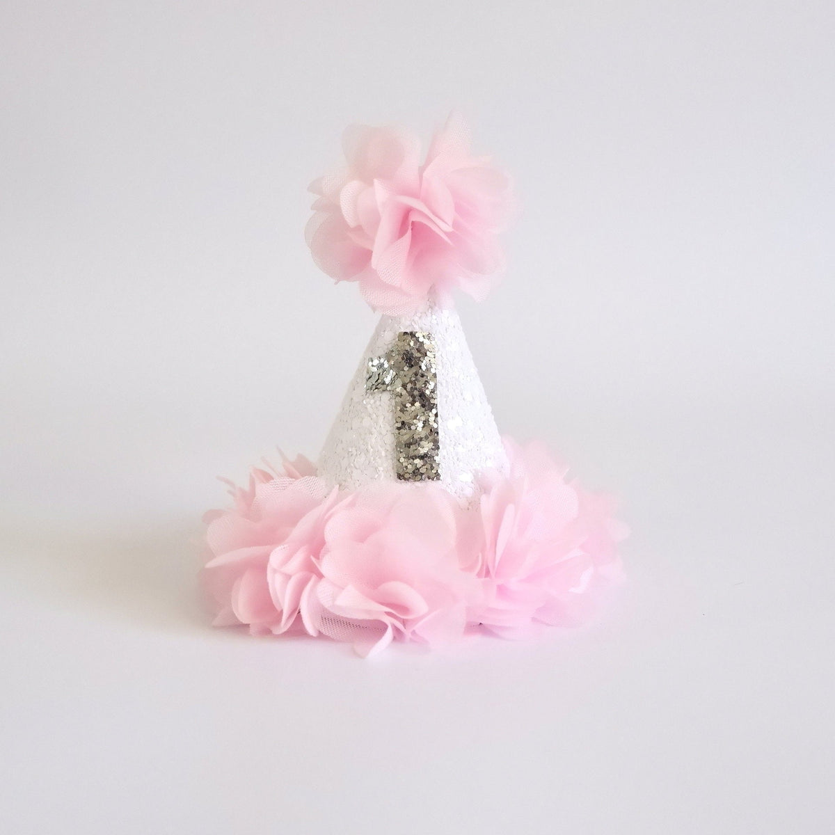 Handmade flowers baby children 1st birthday cake smashing party hat crown product photo 4