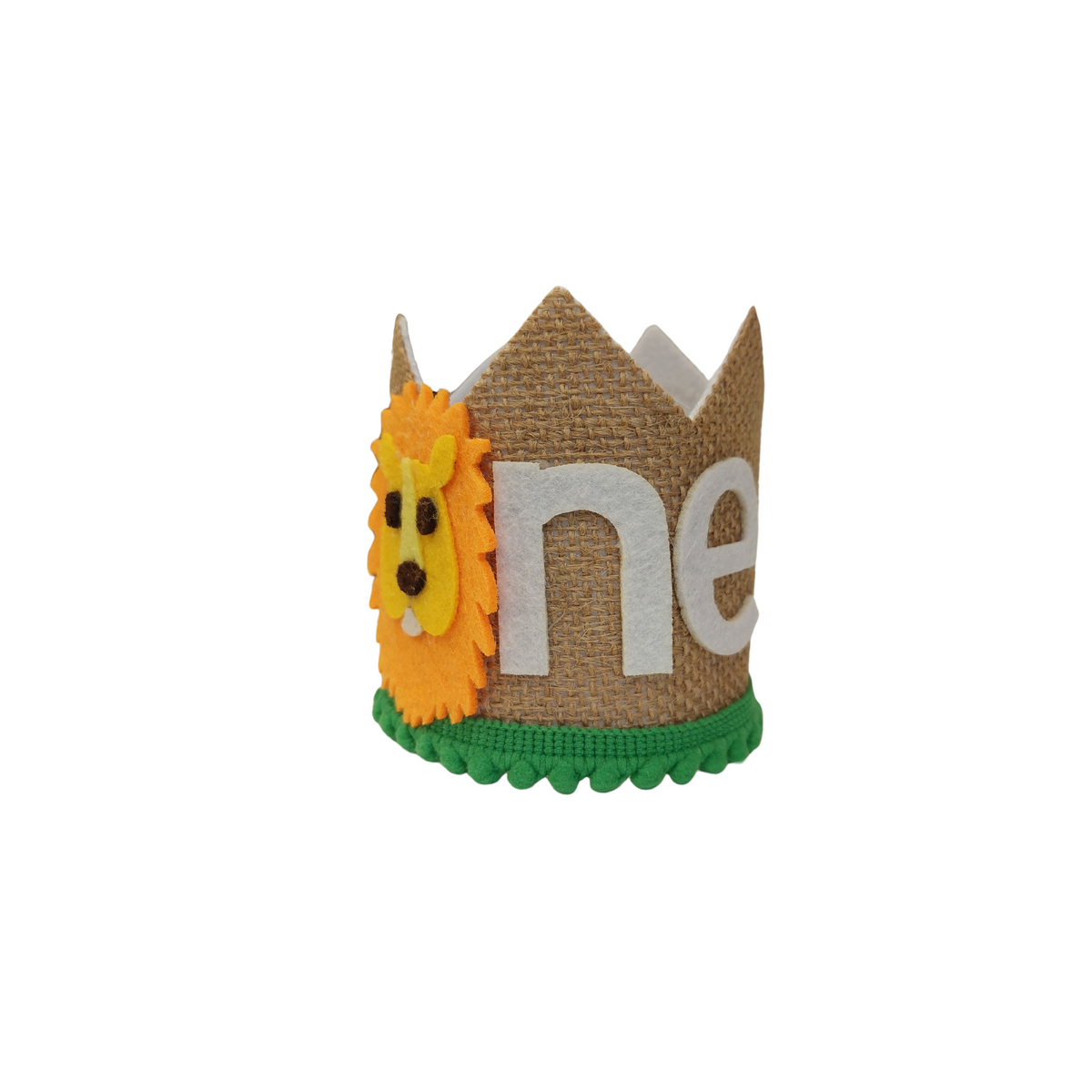 Handmade jungle animal giraffe leaves Birthday Party Cake Smashing Felt crown Hat product photo 2