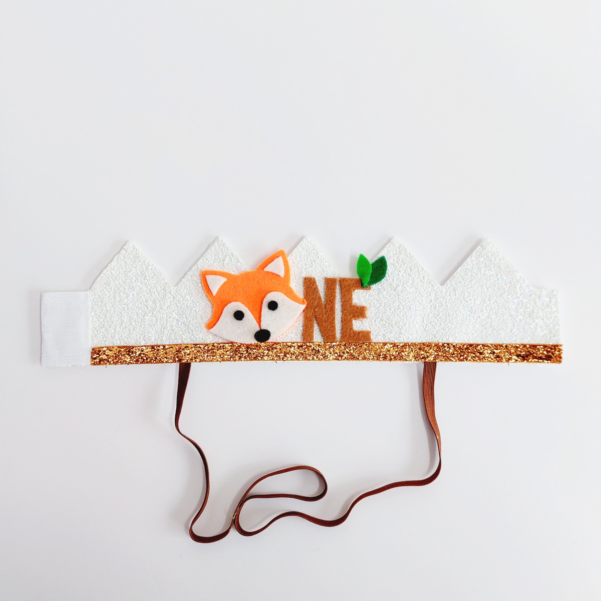 Handmade woodland forest animals fox hedgehog Birthday Party Cake Smashing Felt crown Hat product photo 4