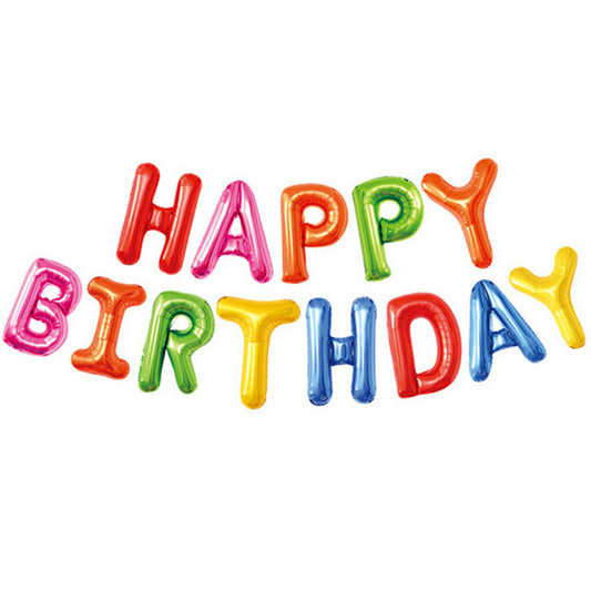 16" inch Happy birthday balloon bunting 12 colours product photo