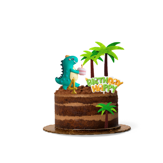 Happy Birthday Dinosaur Cake Topper Set product photo