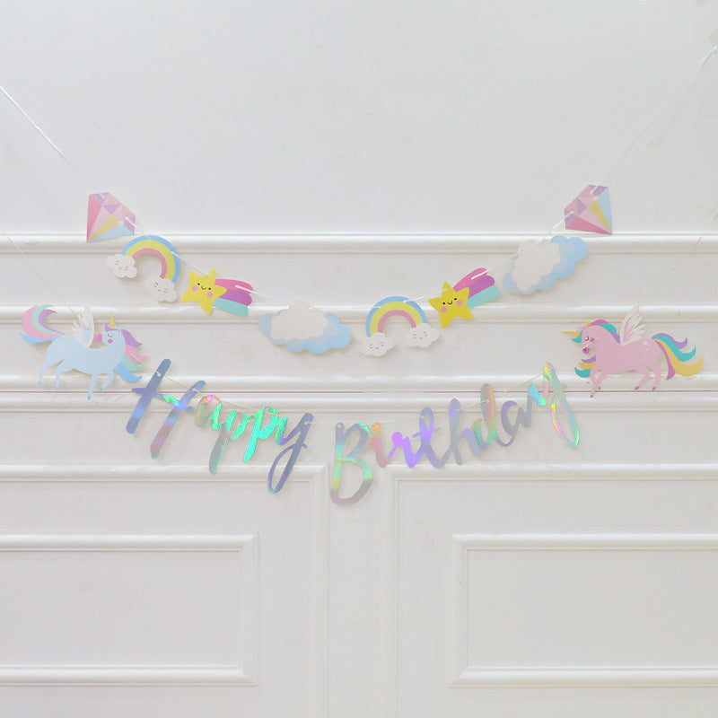 Happy Birthday Unicorn Bunting Garland product photo 2