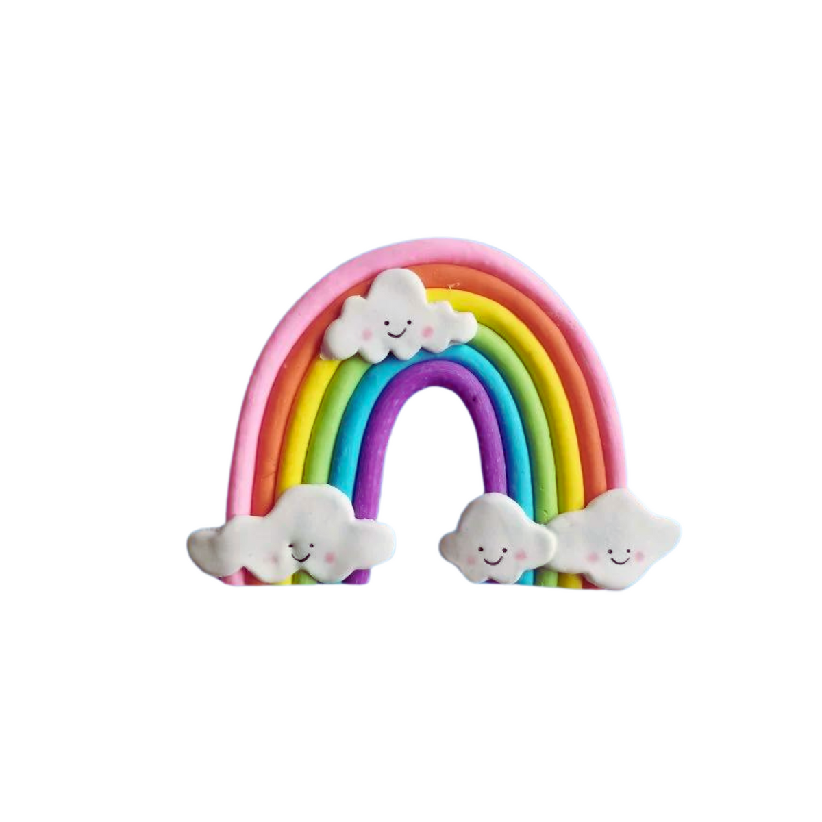 Happy cloud rainbow and balloons cake topper product photo 3