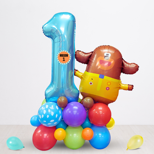 Hey Duggee boys girls Birthday Balloon Bouquet stand product photo