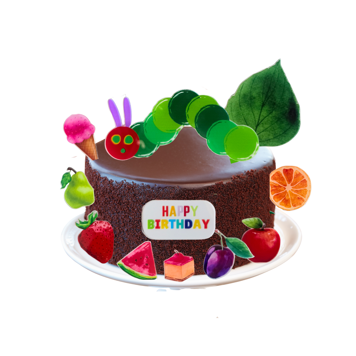 The very hungry caterpillar style acrylic cake topper set product photo 7