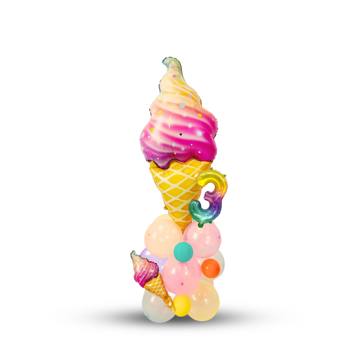 Ice cream girls birthday balloon sculpture bouquet product photo 2