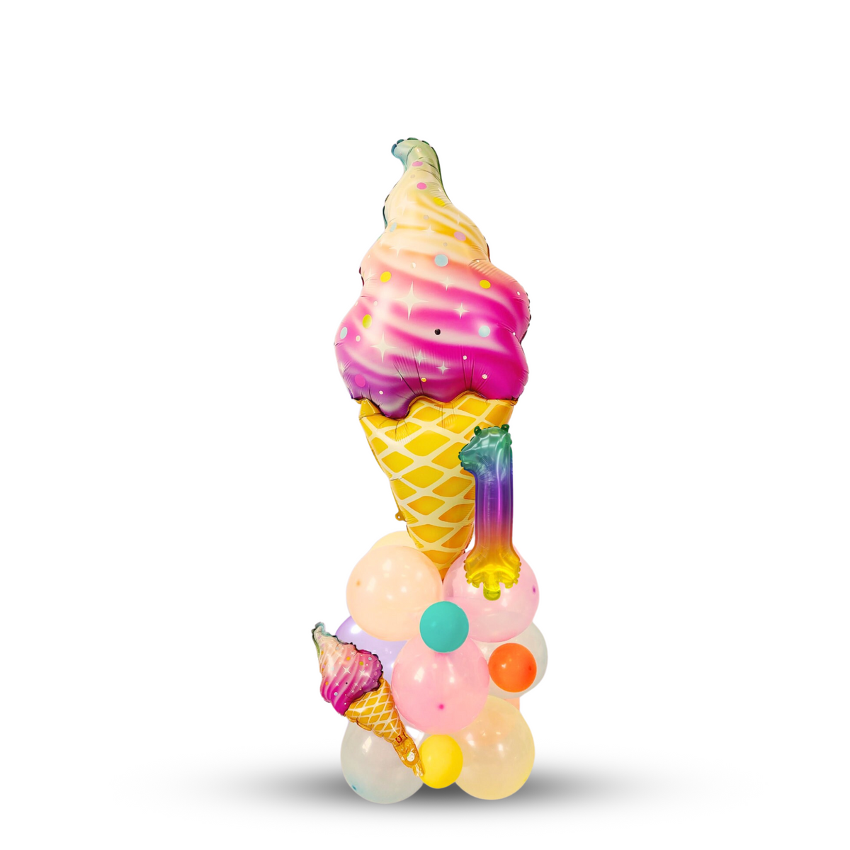 Ice cream girls birthday balloon sculpture bouquet product photo 3