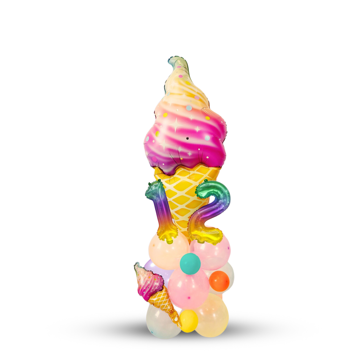Ice cream girls birthday balloon sculpture bouquet product photo 4
