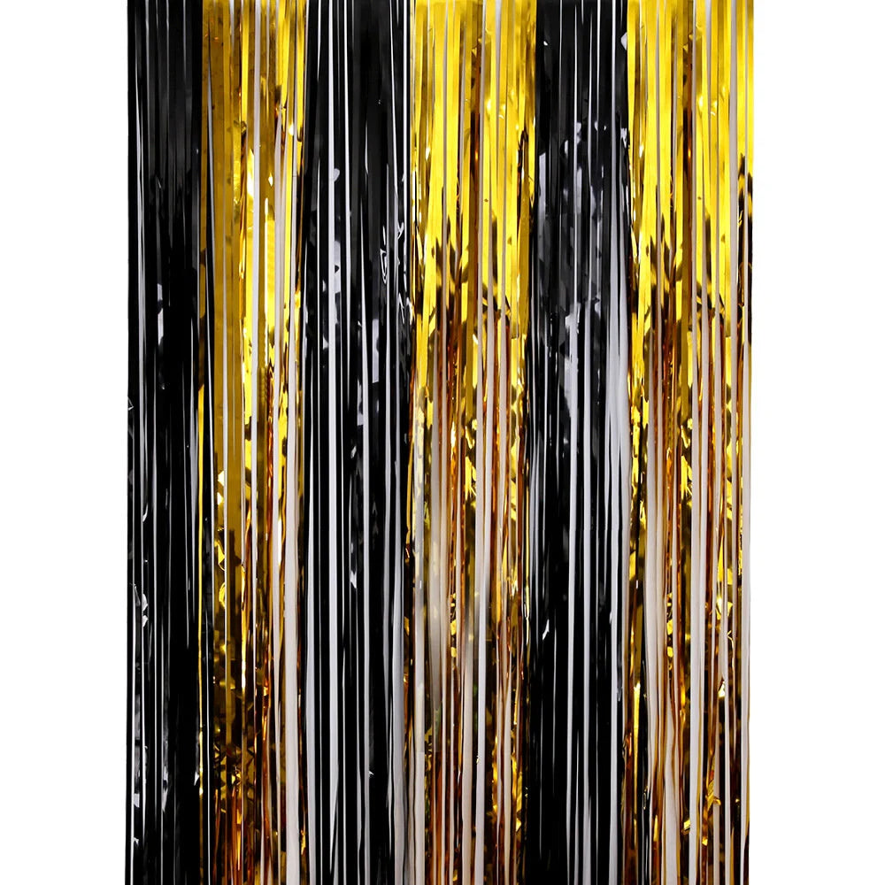 Iridescent Tinsel Foil Curtain Backdrop Decoration product photo 4