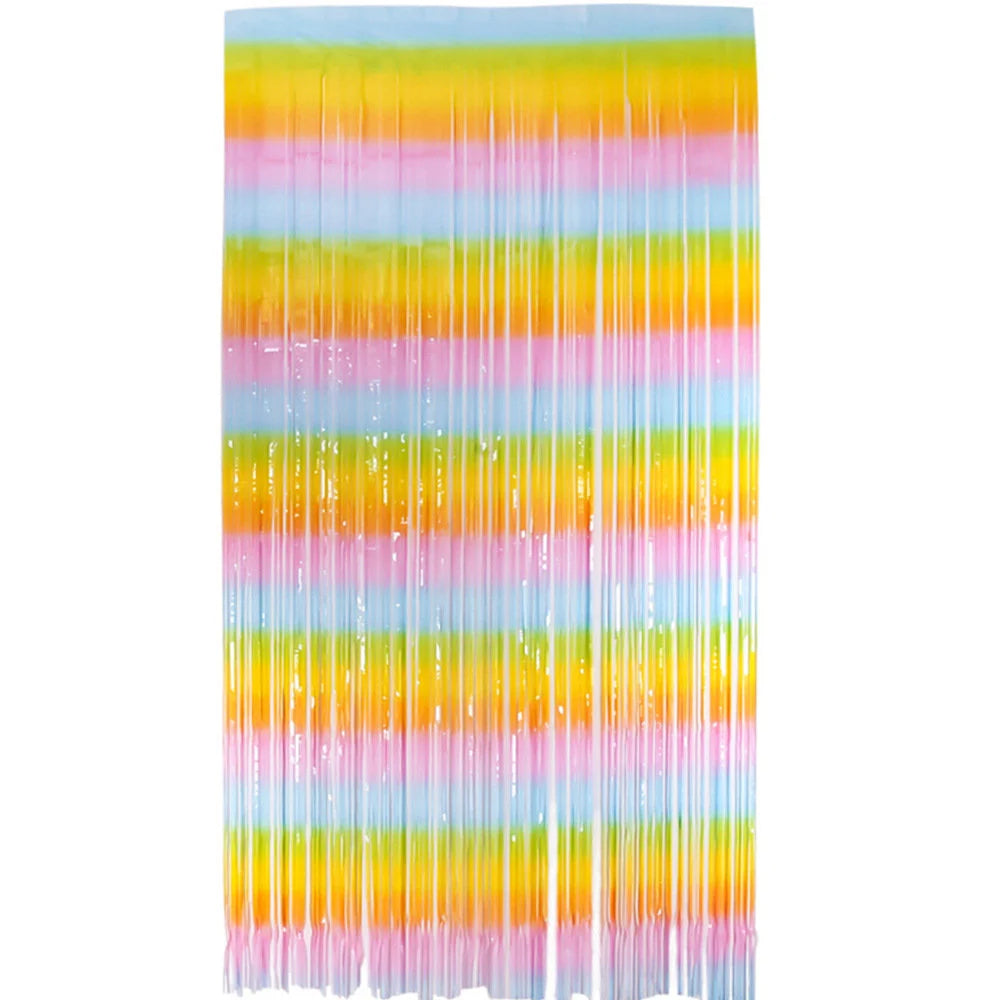 Iridescent Tinsel Foil Curtain Backdrop Decoration product photo 5