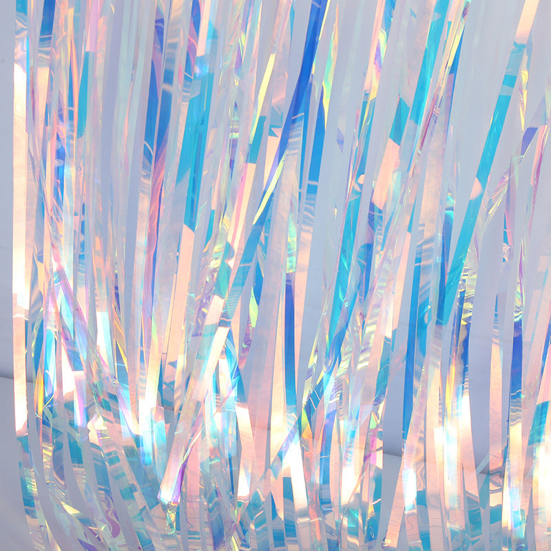 Iridescent Tinsel Foil Curtain Backdrop Decoration product photo 2