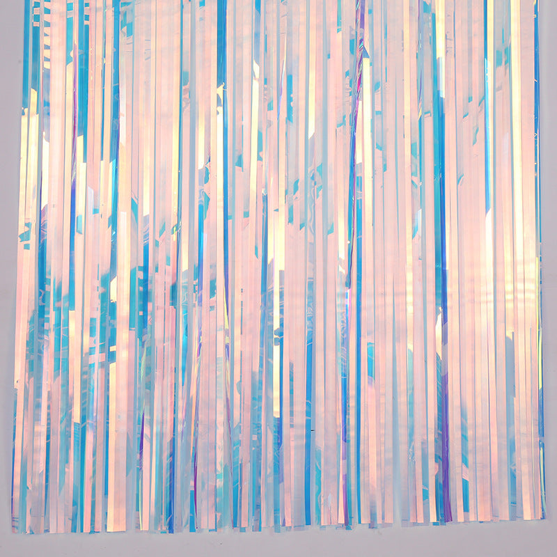Iridescent Tinsel Foil Curtain Backdrop Decoration product photo 4