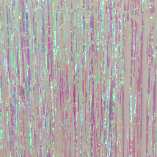 Iridescent Tinsel Foil Curtain Backdrop Decoration product photo