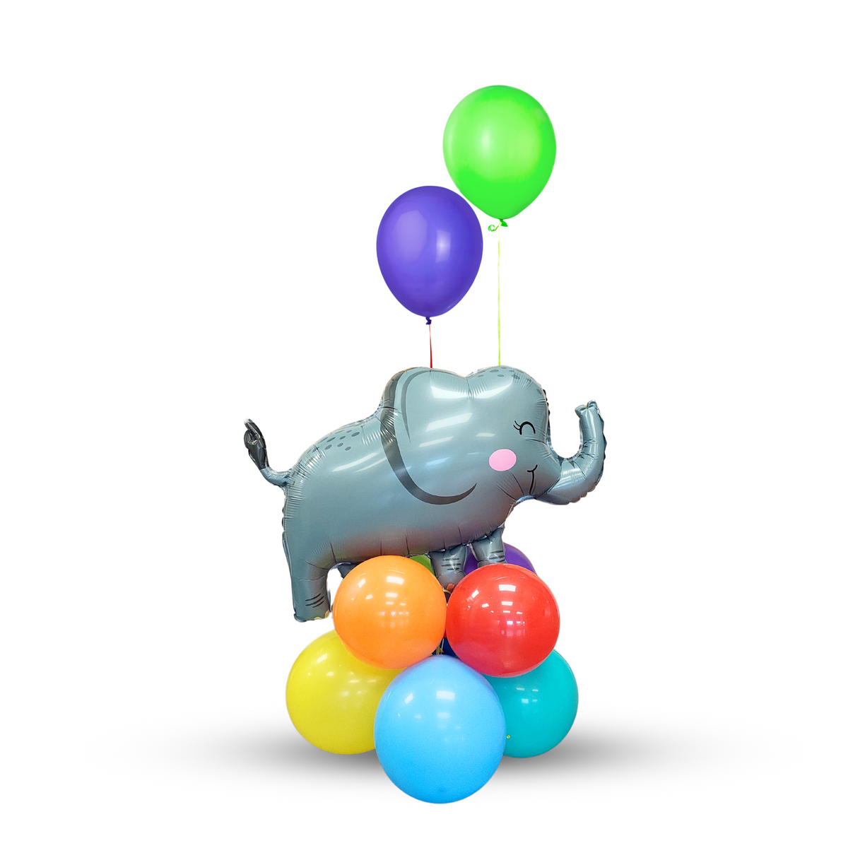 Jungle Animal Balloon Rainbow Elephant Bouquet product photo 2