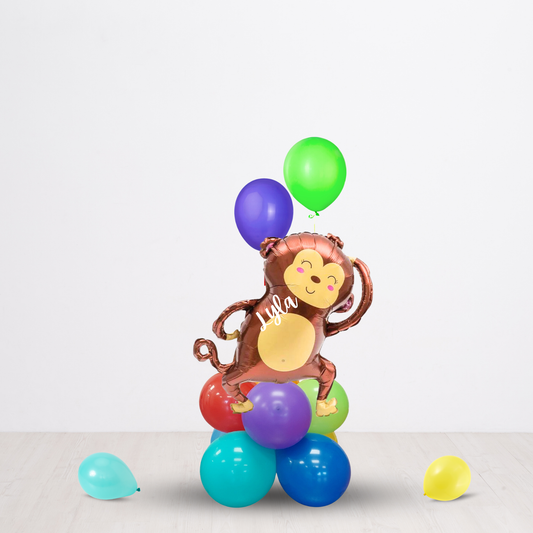 Personalised Jungle Animal Balloon Monkey Bouquet sculpture product photo