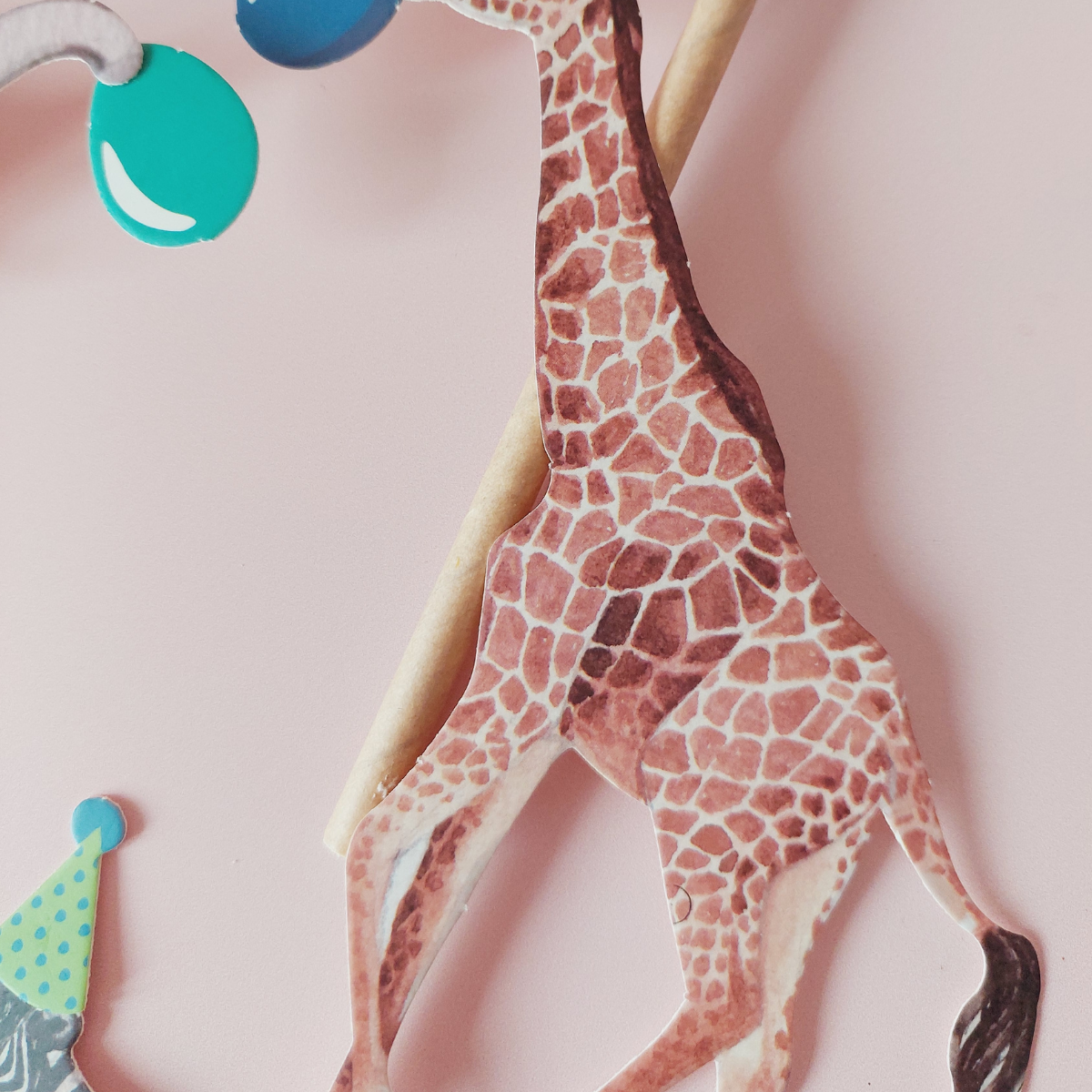 Jungle Animal Safari zoo monkey leopard giraffe elephant Birthday Cake Topper Set product photo 5