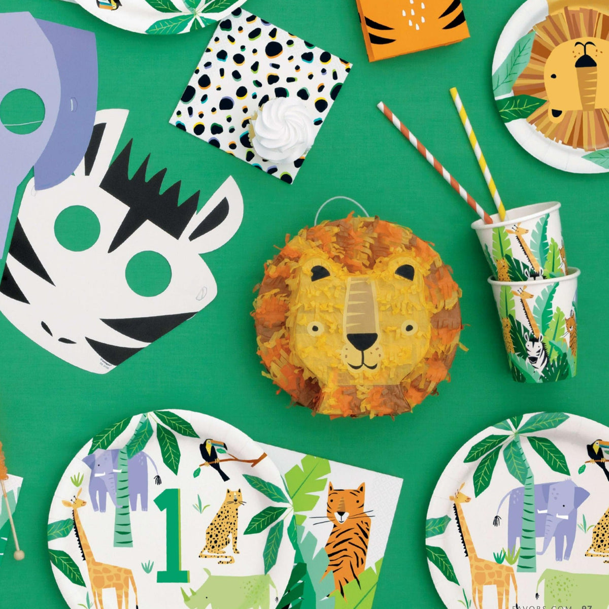 Jungle animal birthday party loot bags 8-pack product photo 2