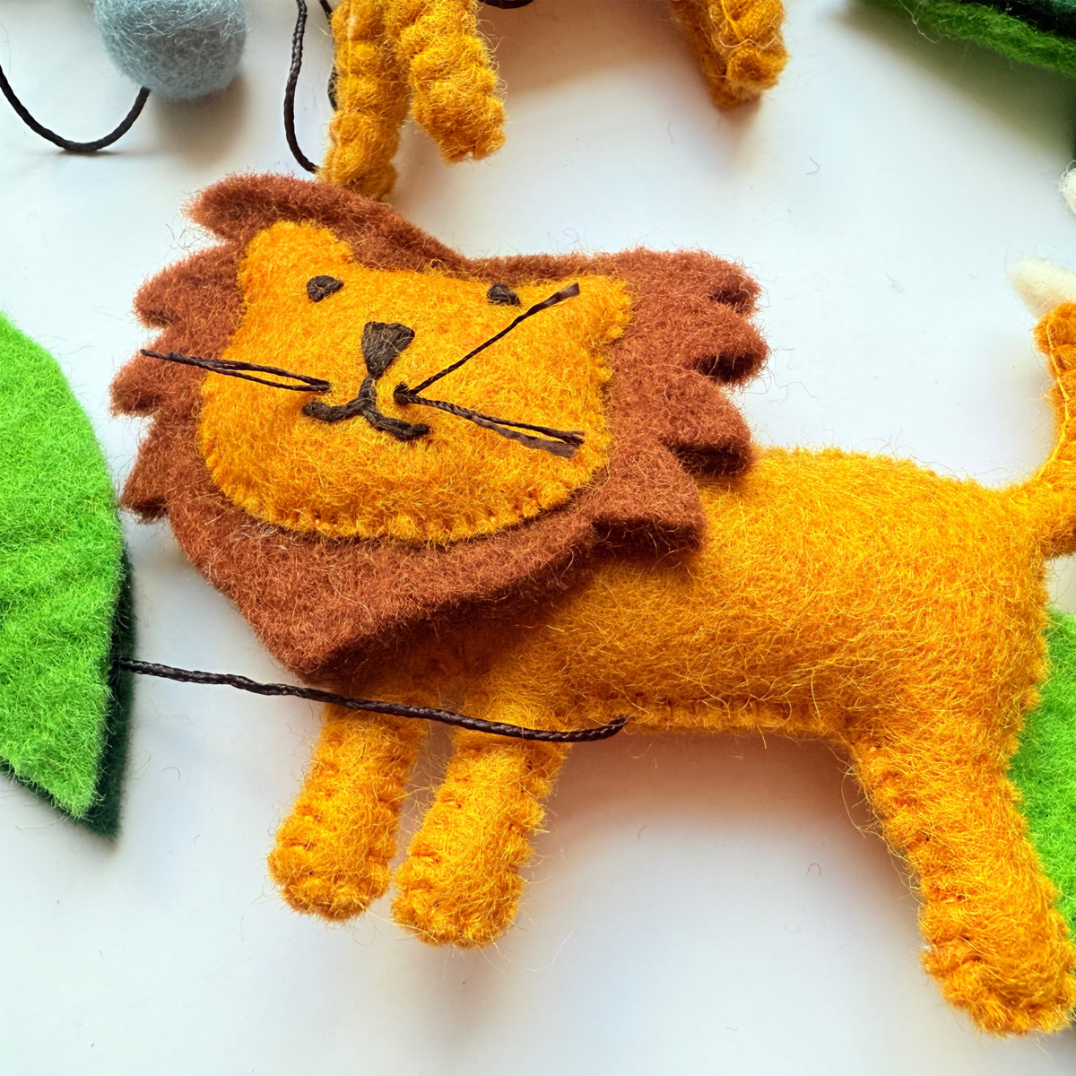 Jungle safari felt animals home bunting hanging decoration lifestyle photo