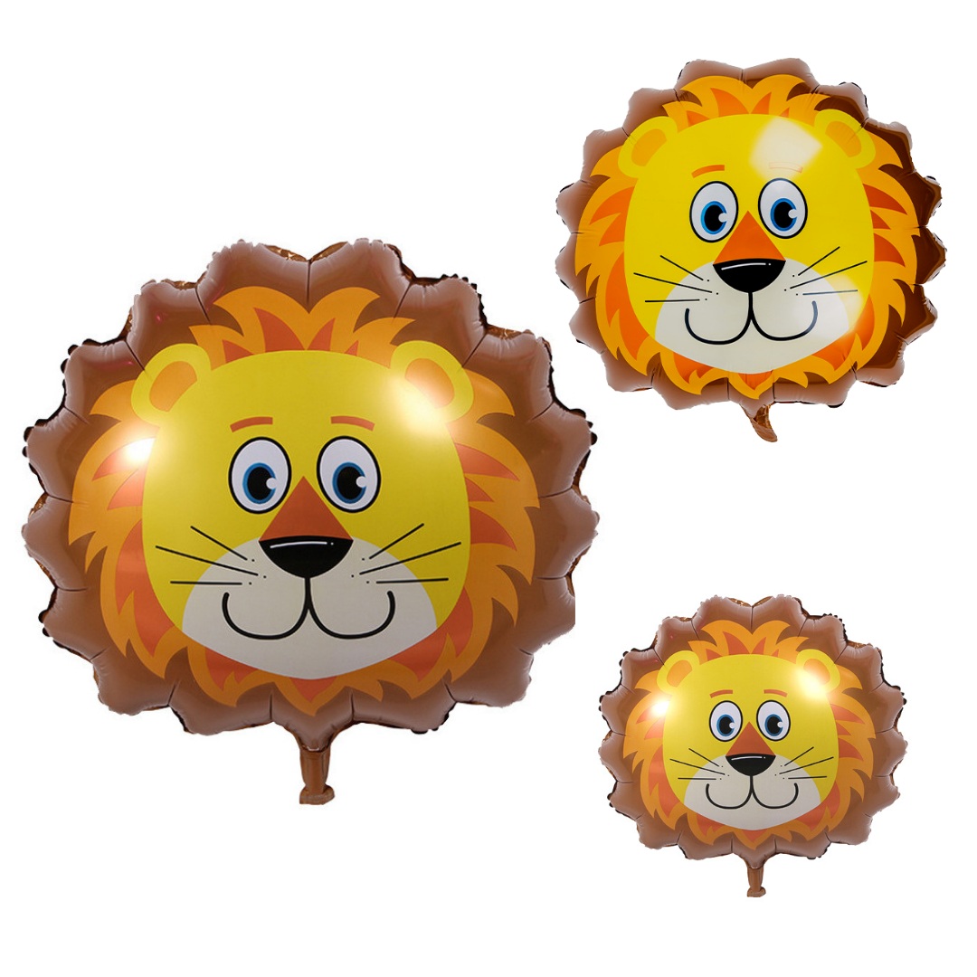 Jungle animal face foil balloons party decoration product photo 21