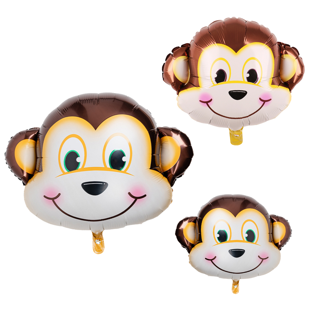 Jungle animal face foil balloons party decoration product photo 22