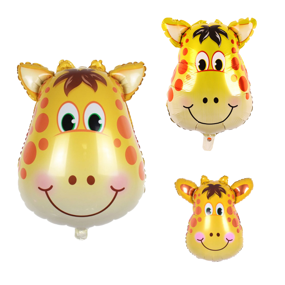 Jungle animal face foil balloons party decoration product photo 23