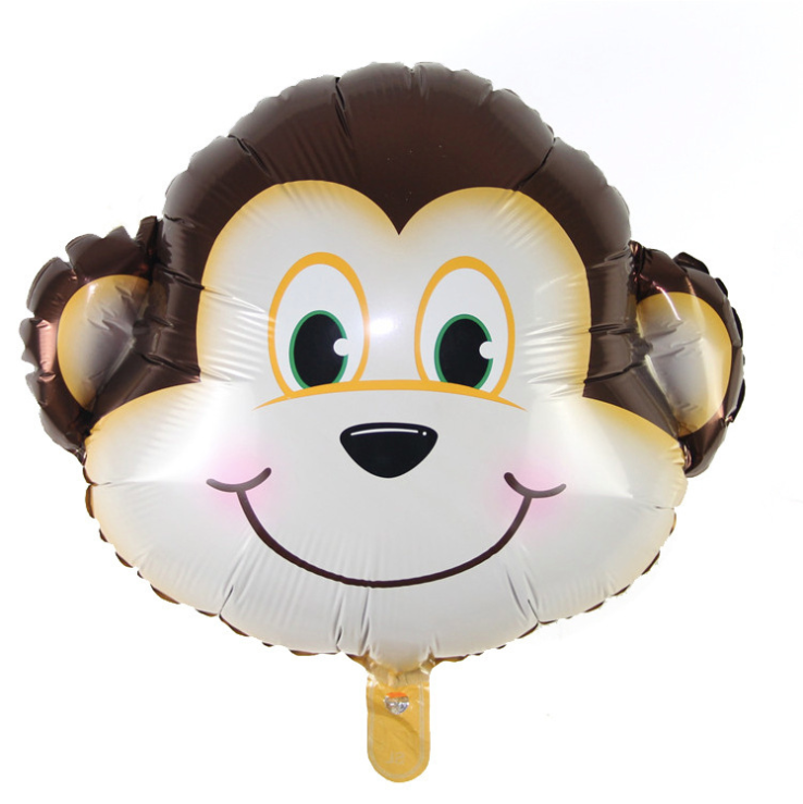 Jungle animal face foil balloons party decoration product photo 7