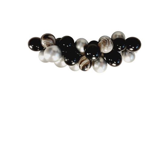 Large marble black silver balloon garland children adults birthday party product photo