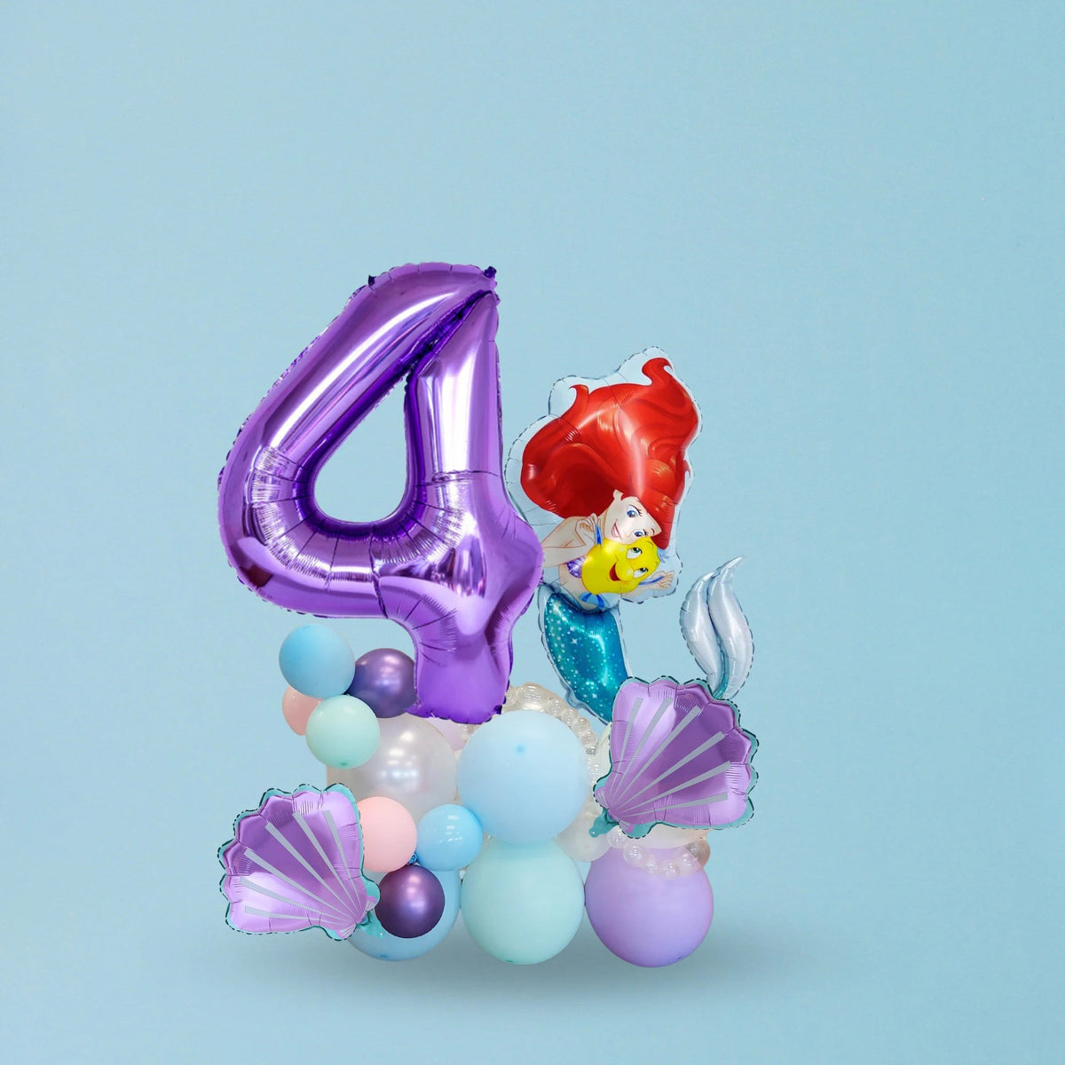 Little mermaid balloon sculpture bouquet product photo 10
