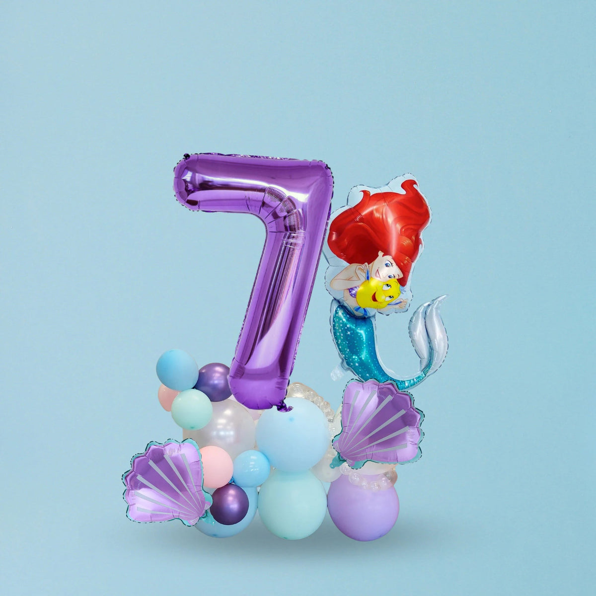 Little mermaid balloon sculpture bouquet product photo 11
