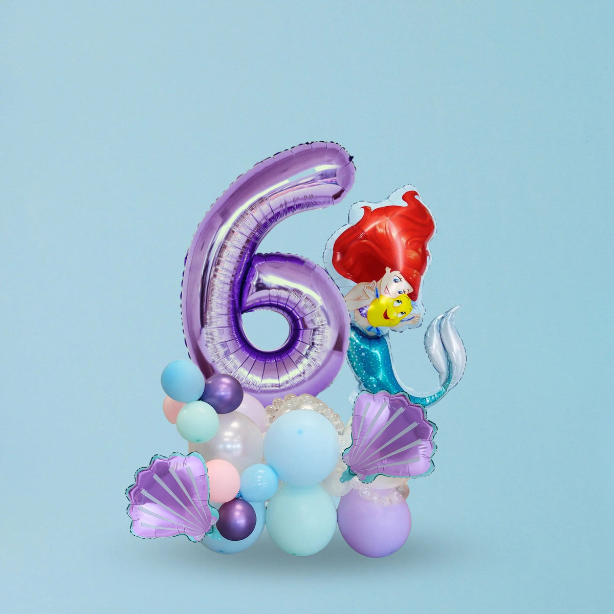 Little mermaid balloon sculpture bouquet product photo 5