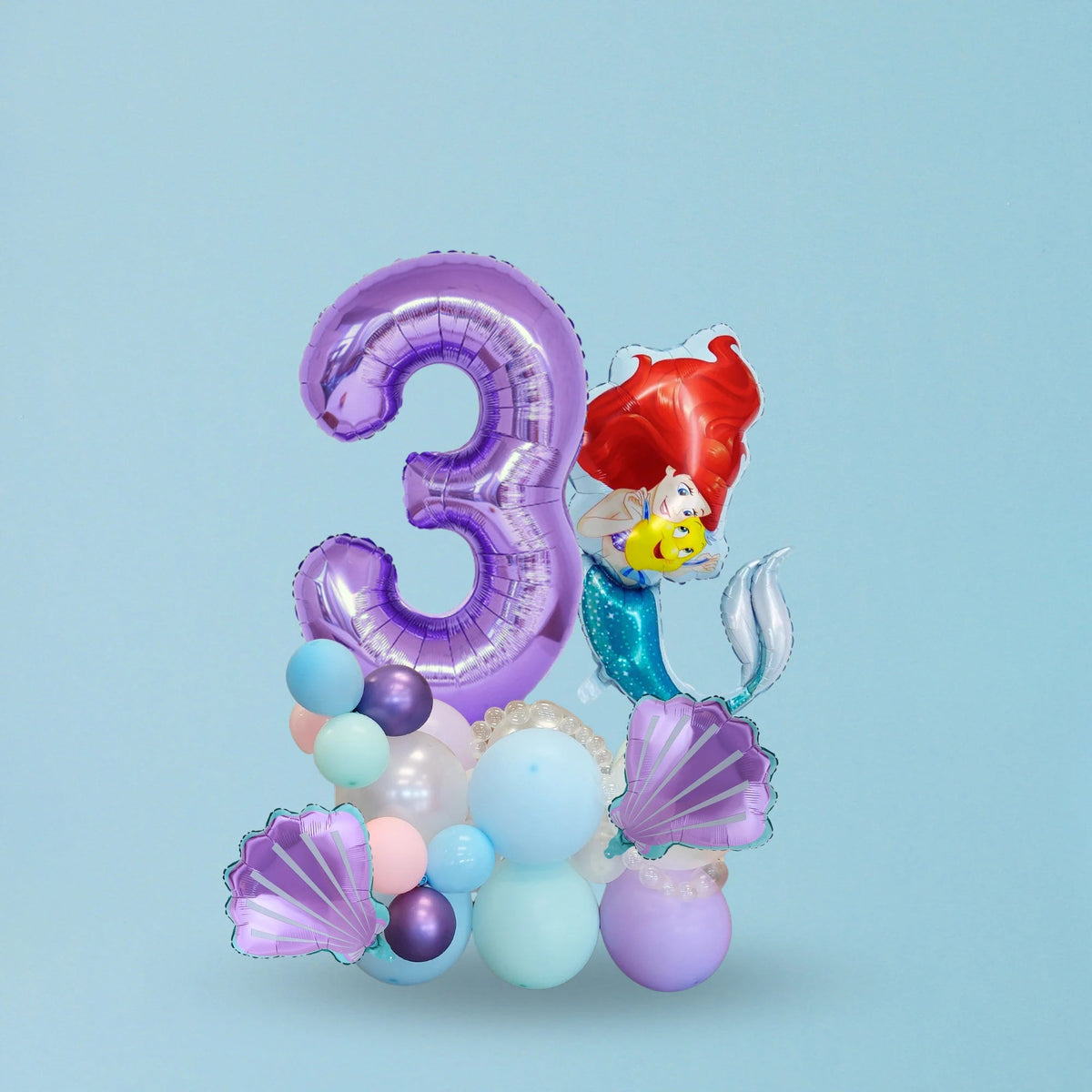 Little mermaid balloon sculpture bouquet product photo 6