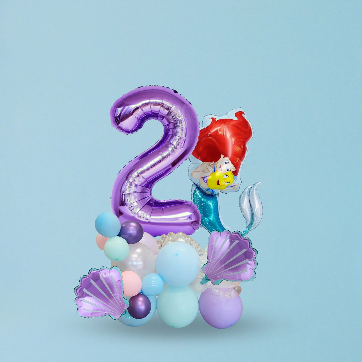 Little mermaid balloon sculpture bouquet product photo 7