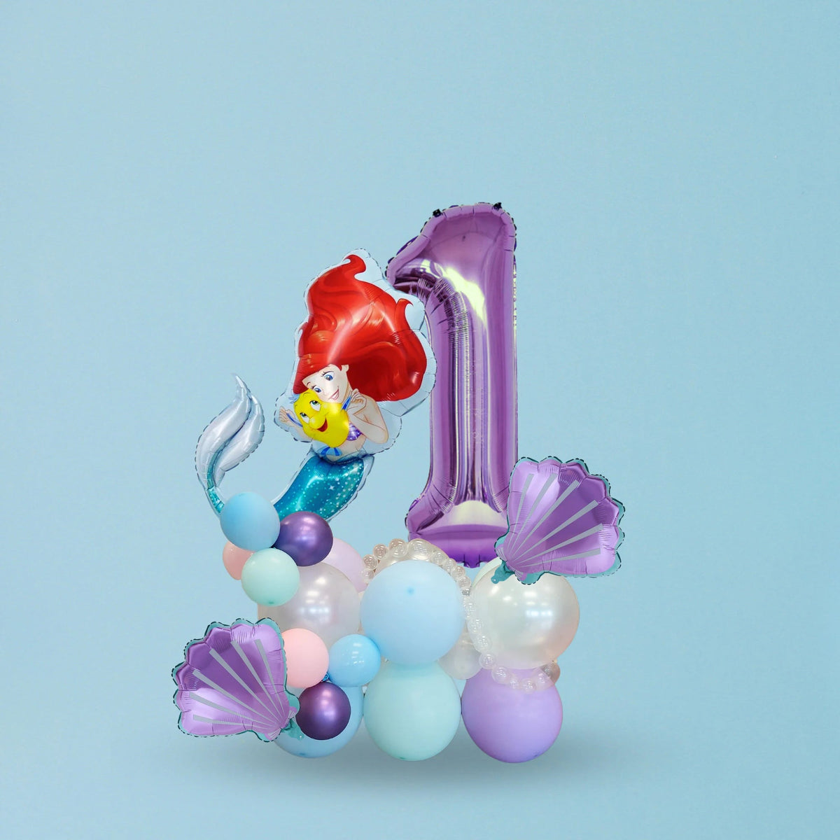 Little mermaid balloon sculpture bouquet product photo 8