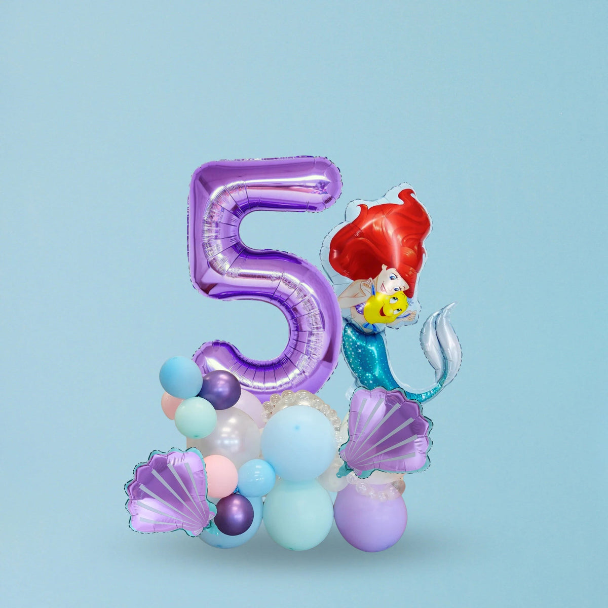 Little mermaid balloon sculpture bouquet product photo 9