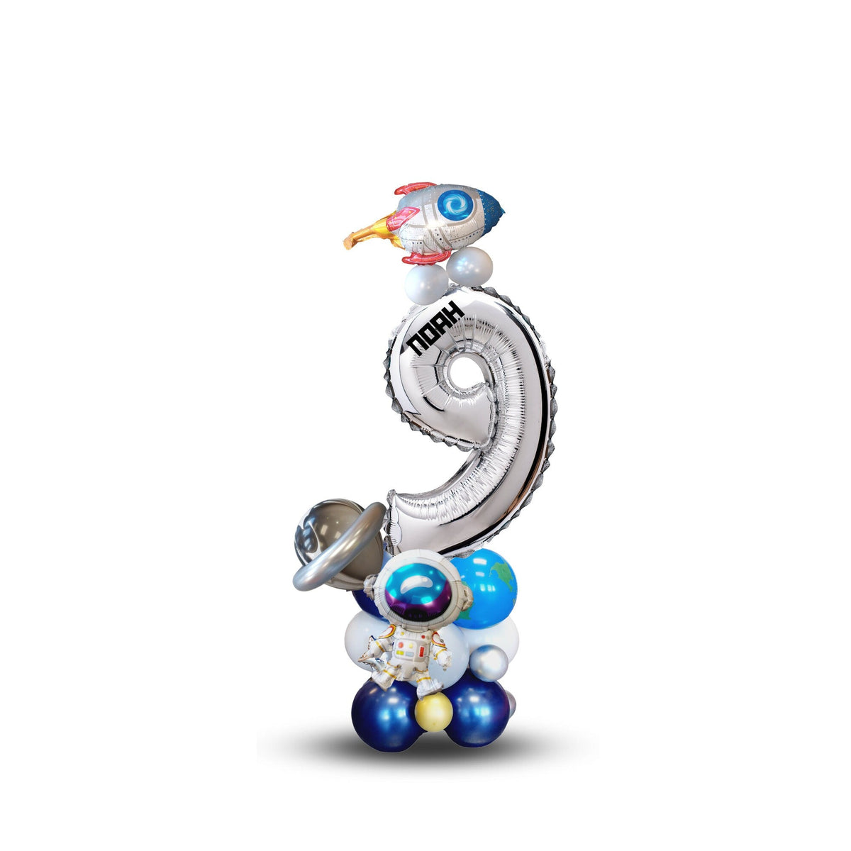 Personalised Outer space blue stars science rocket universe planets boys product photo 3
