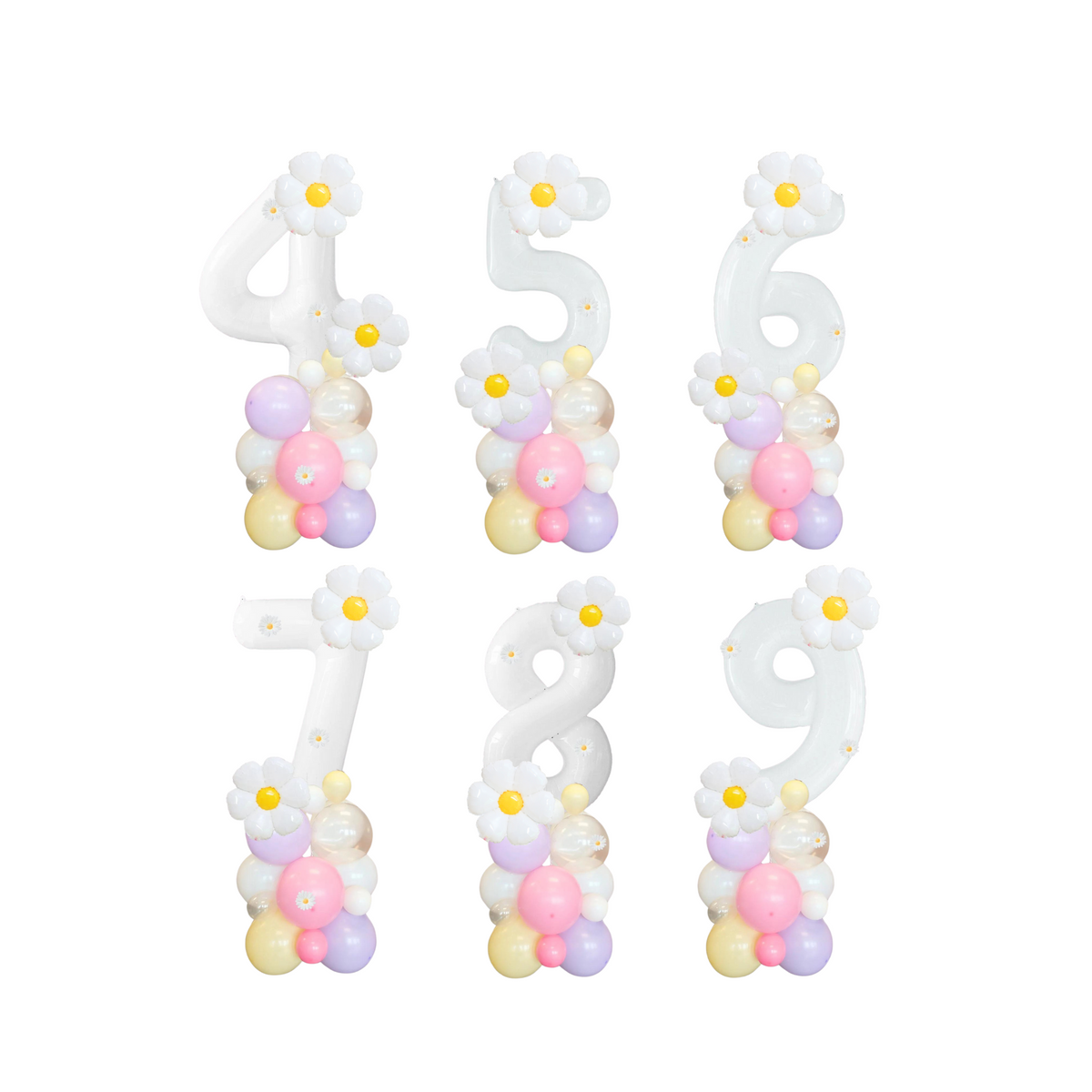 Pastel daisy balloon sculpture bouquet product photo 7