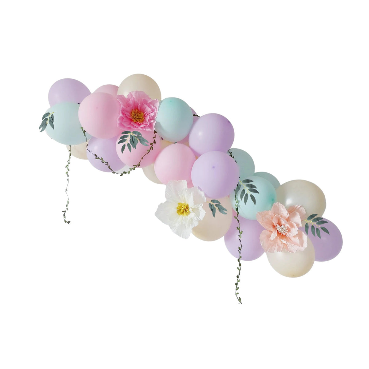 Pastel fairy wild flowers blossom balloon garland product photo 2