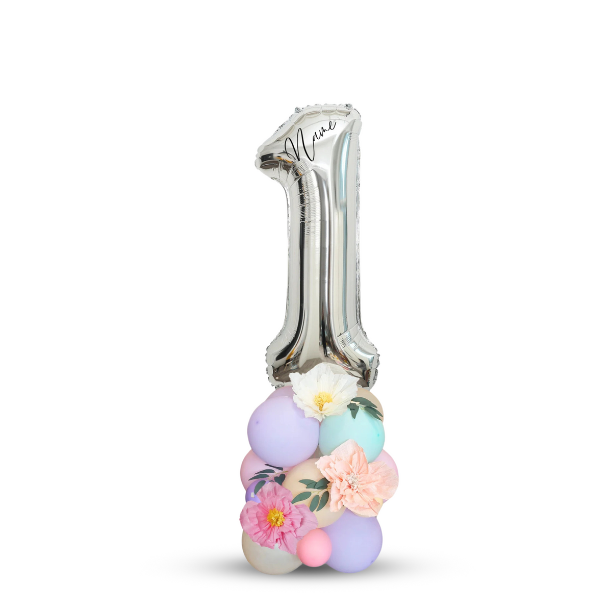 Pastel fairy wild flowers blossom balloon sculpture bouquet product photo 2