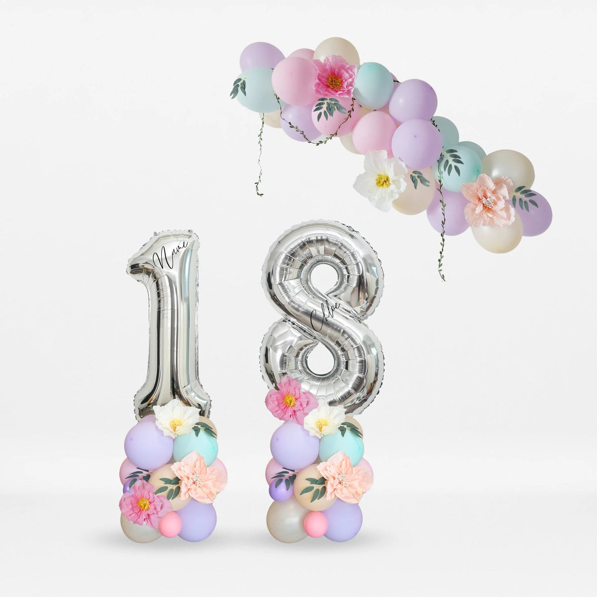 Pastel fairy wild flowers blossom balloon sculpture bouquet product photo 4