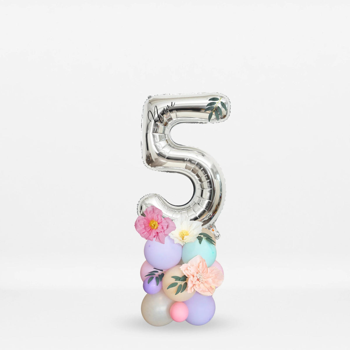 Pastel fairy wild flowers blossom balloon sculpture bouquet product photo 7