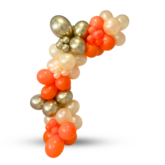 Peach, Gold & Orange Balloon Garland 2m Party Decoration (70 Balloons, 18" 12” and 5") product photo