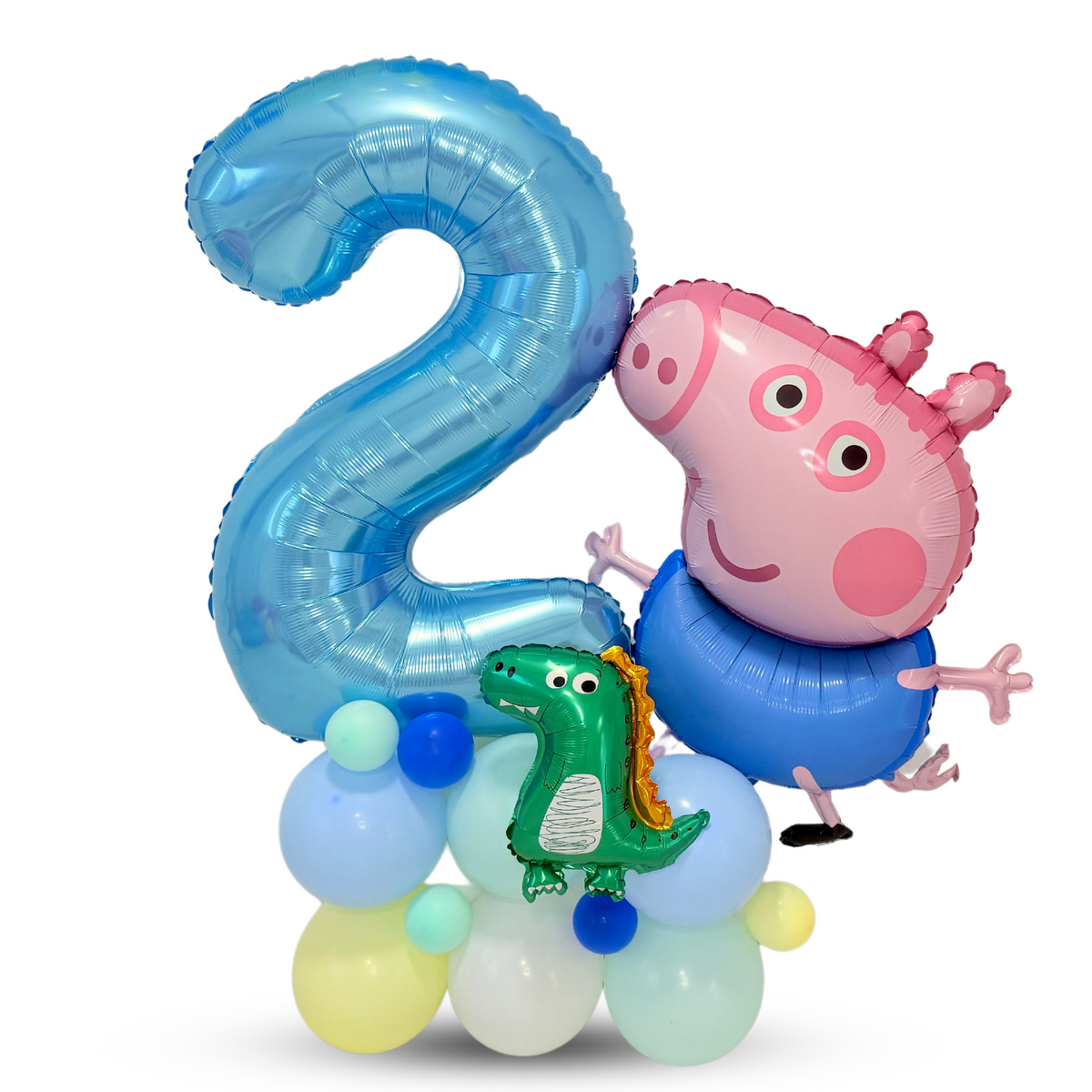 Peppa George pig dinosaur balloon sculpture stack product photo 2