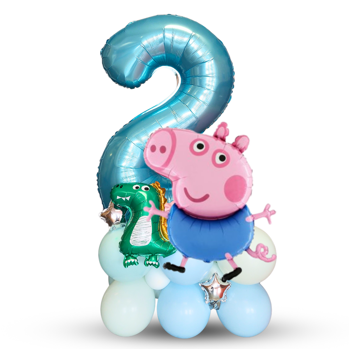 Peppa George pig dinosaur balloon sculpture stack product photo 4