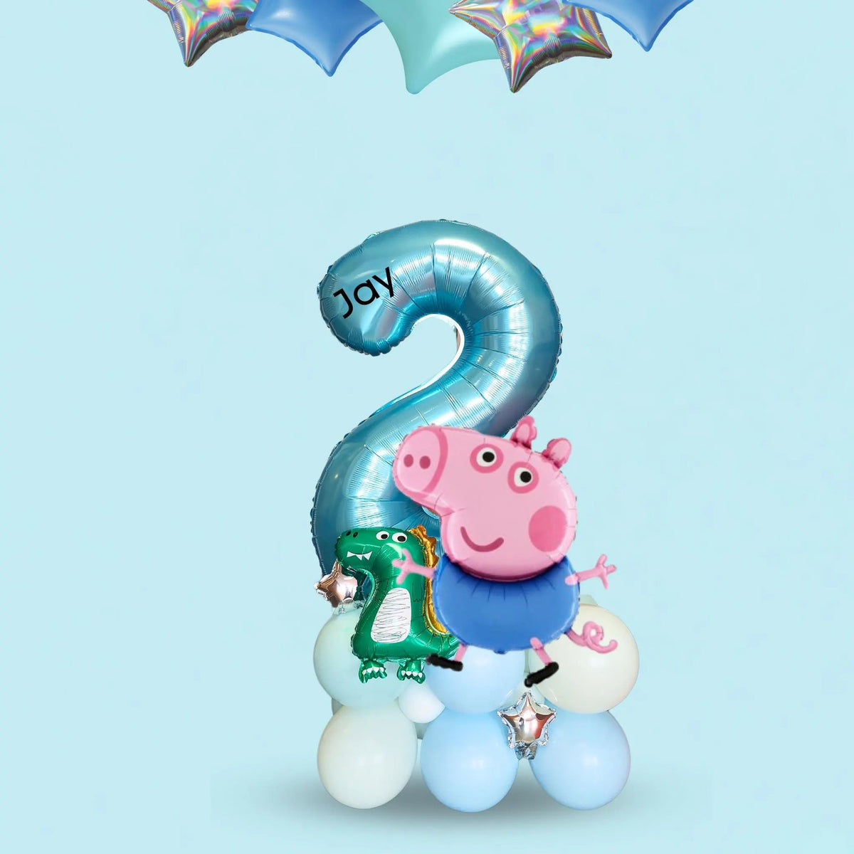 Peppa George pig dinosaur balloon sculpture stack product photo 5